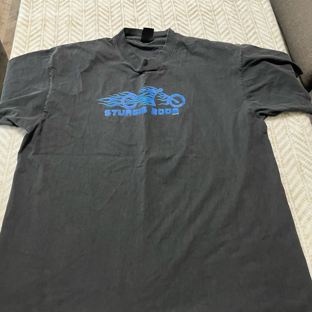 Vintage Y2K 2002 Sturgis Biker T Shirt Sz L-XL Motorcycles South Dakota
